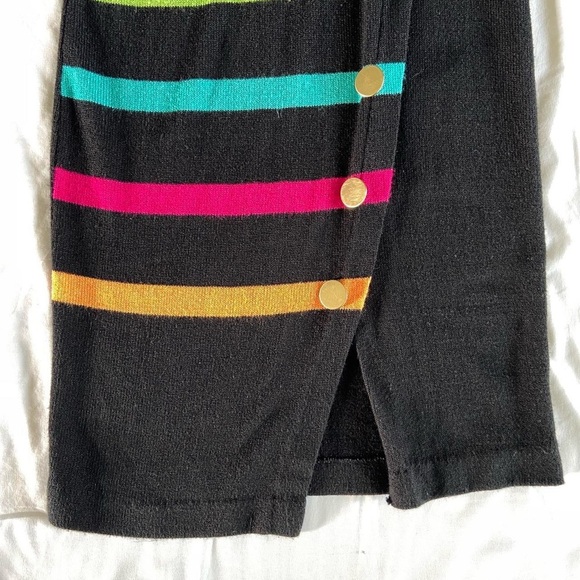 Vintage 80s Chic Black Knit Sweater Dress - Picture 4 of 7